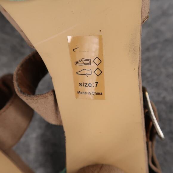 Just Fabulous Shoes Womens 7 Stiletto Pumps Platform Buckle Ankle Strap Open Toe - Picture 12 of 14